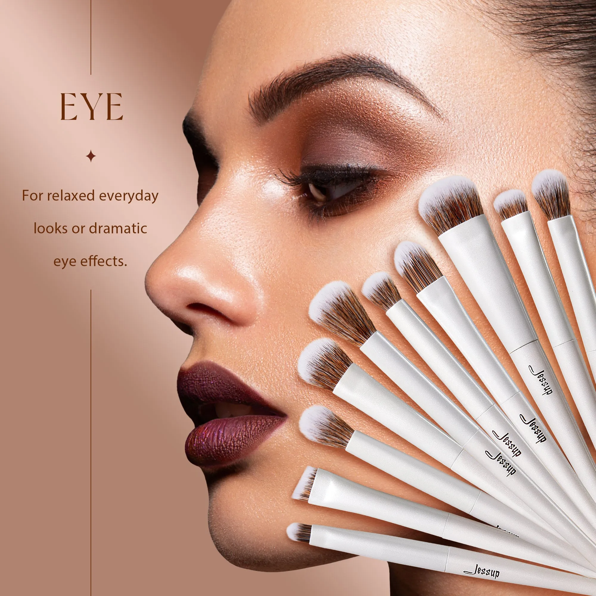 14pcs Makeup Brushes Collection (Cloud Dancer)
