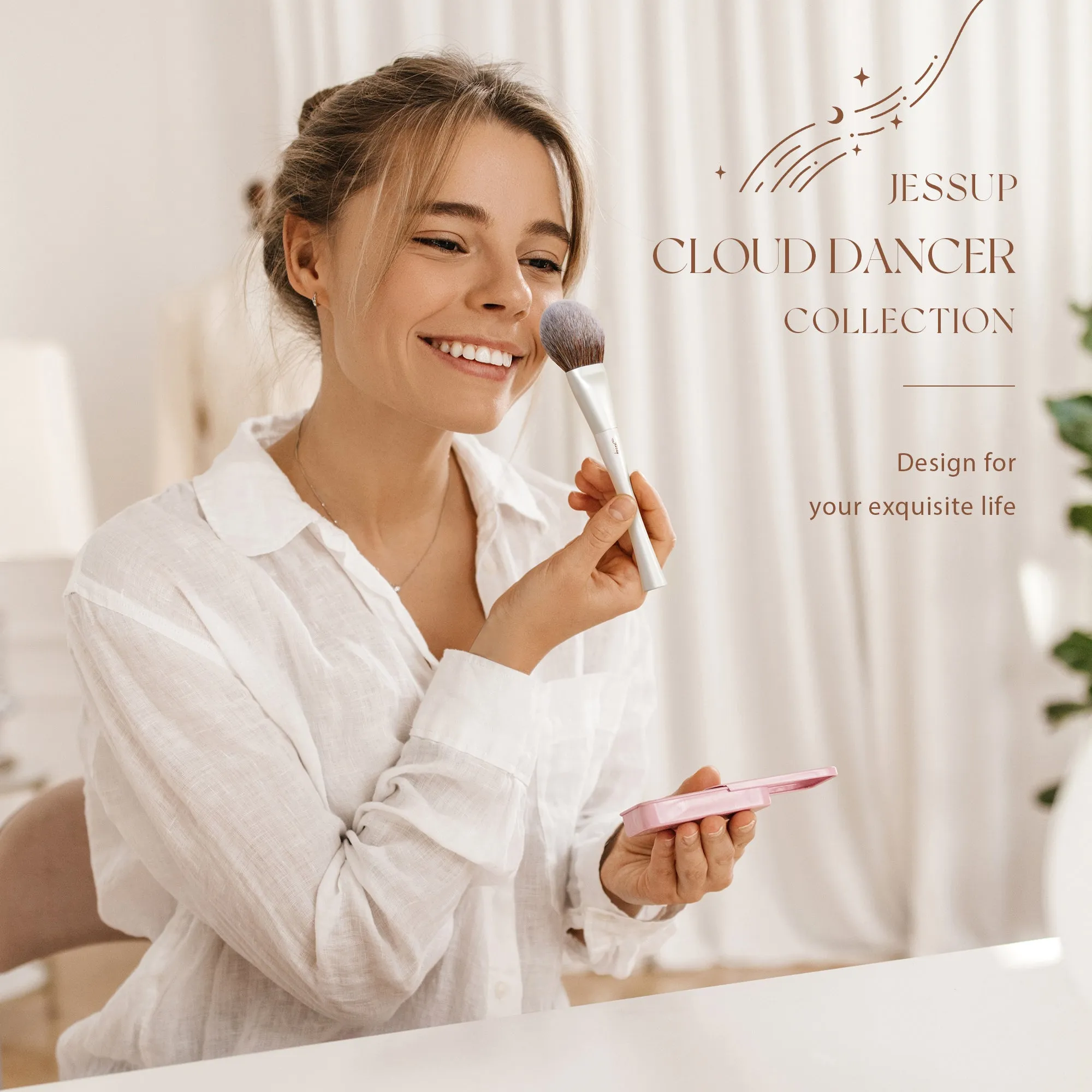 14pcs Makeup Brushes Collection (Cloud Dancer)