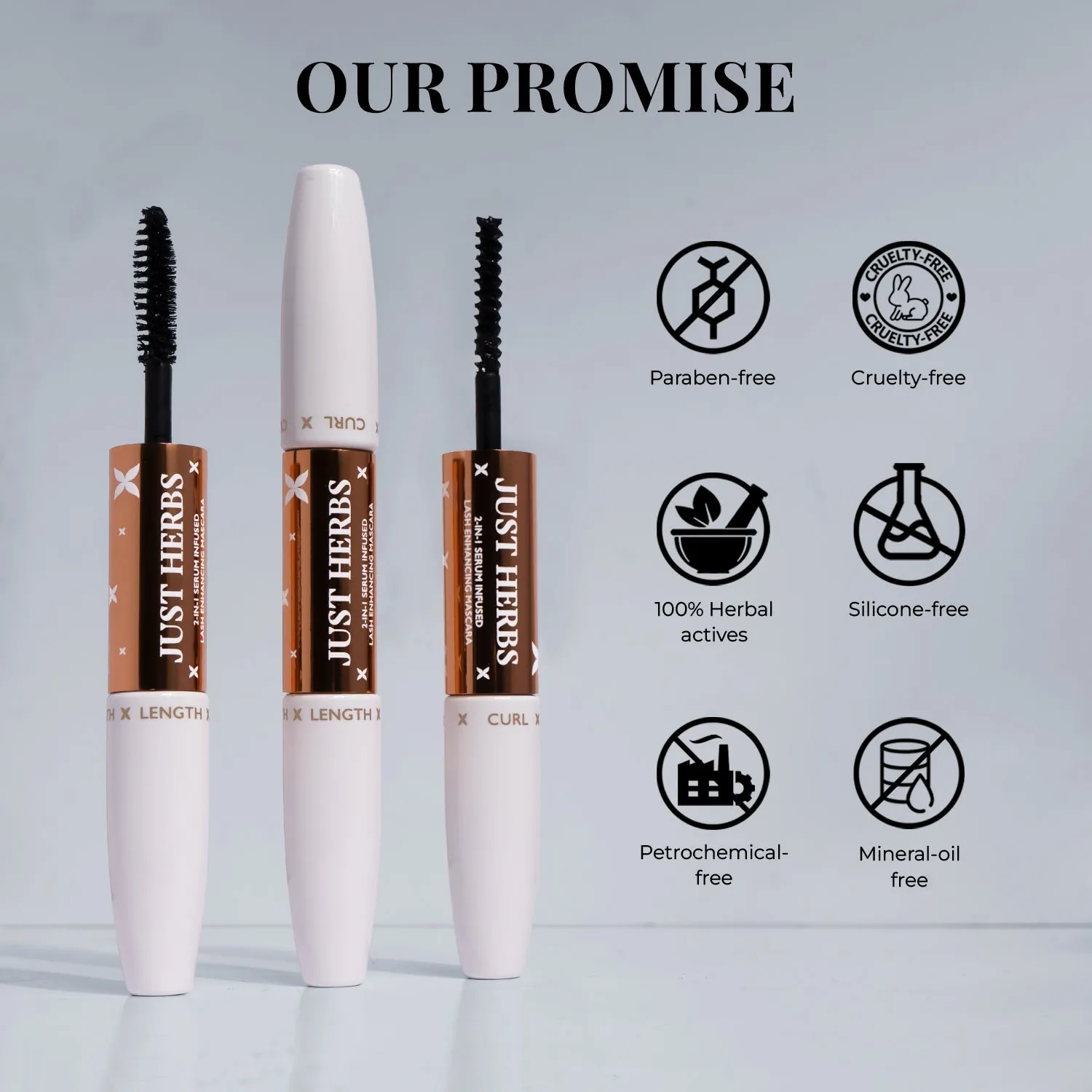 2-in-1 Serum-infused Lash Enhancing Mascara with Castor Oil and Coconut Oil