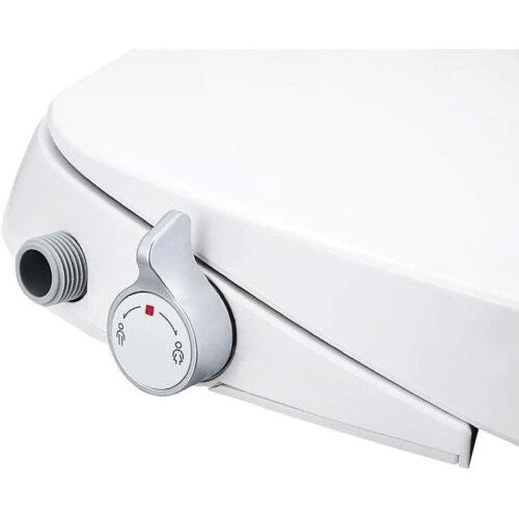 5Seconds B Series 15" White Elongated Non-Electric Soft Close Bidet Toilet Seat With Super Grip Bumpers