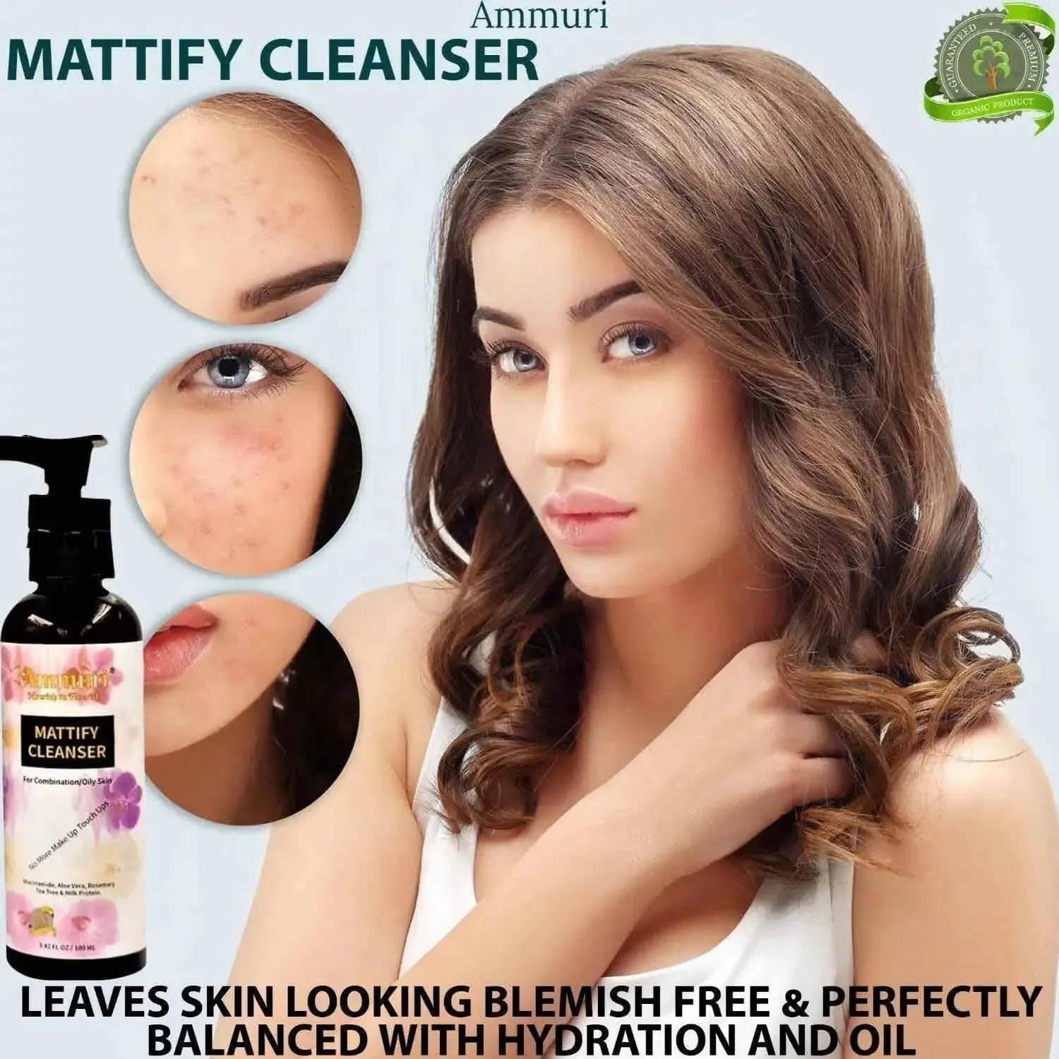 Ammuri Mattify Cleanser, Skin Cleanser, Face & Body Wash 100ML