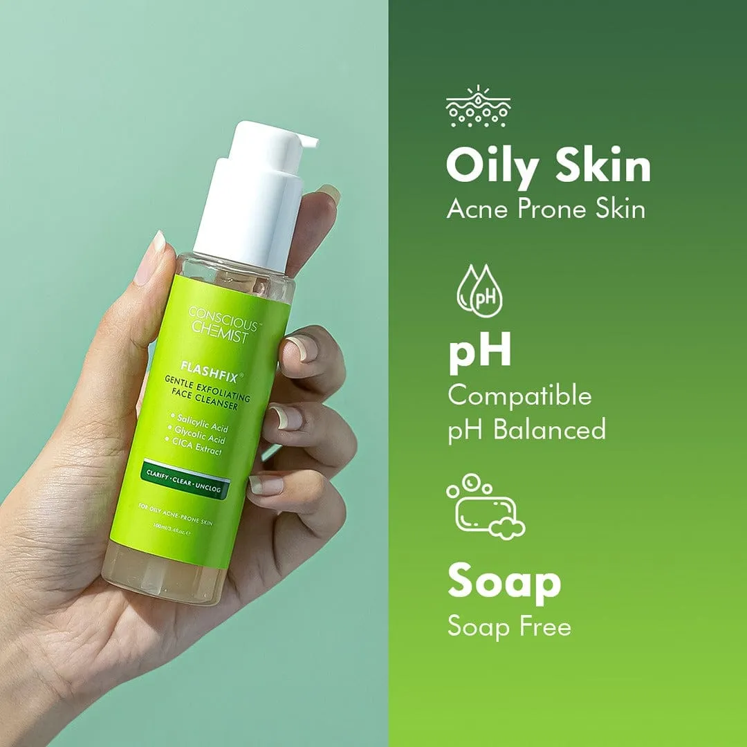 Anti- Acne Face Wash & Refill ( 100 Days Pack ) | 350 ml
