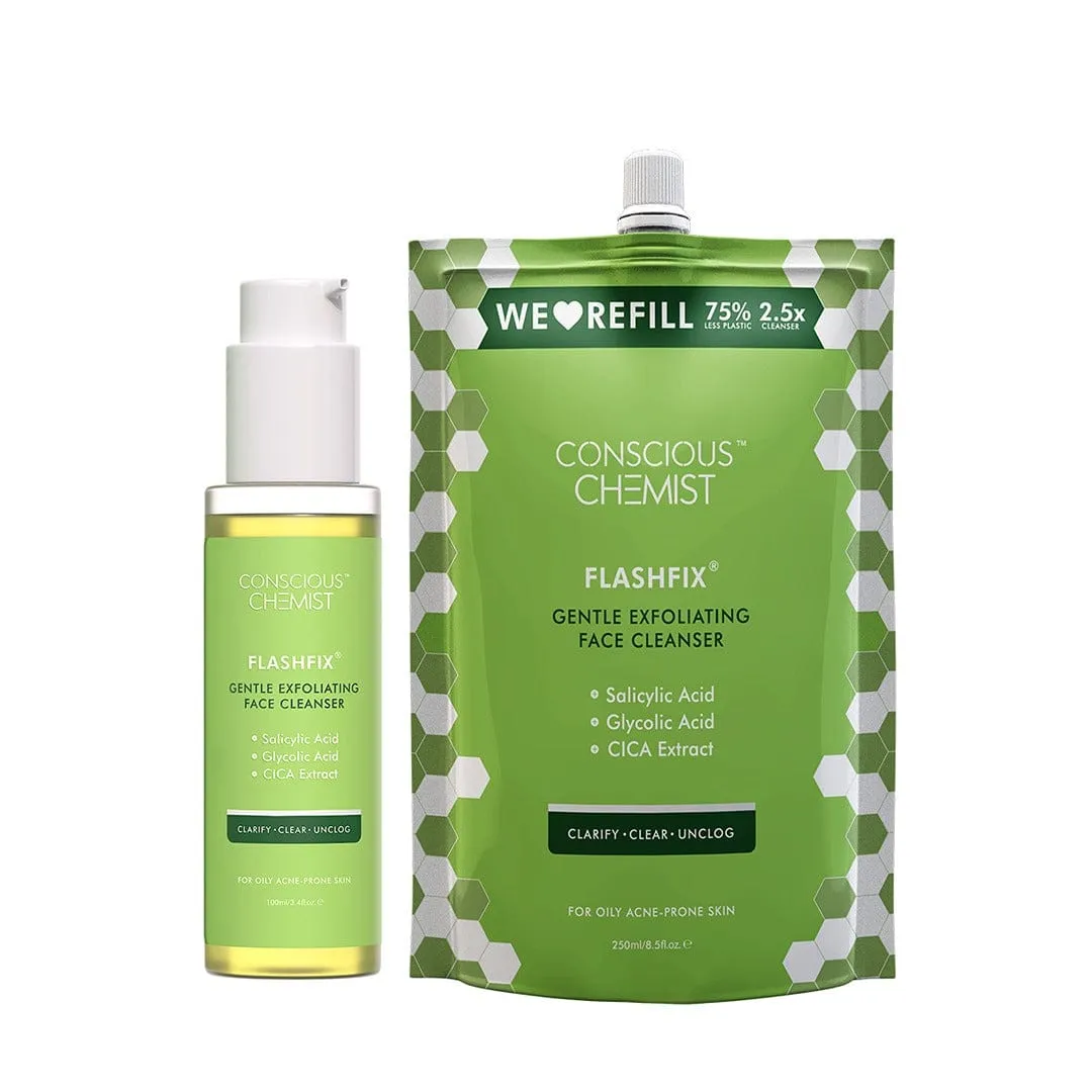 Anti- Acne Face Wash & Refill ( 100 Days Pack ) | 350 ml