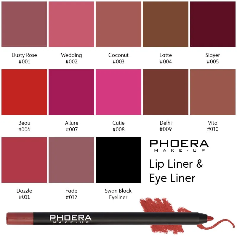 Colorful Lipliner Pencils - 13 colors