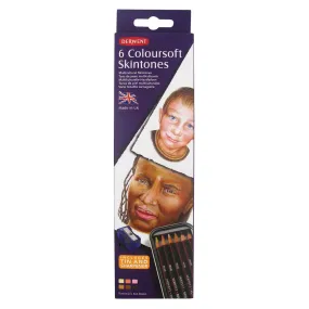 Derwent Sketching Pencils Colorsoft Skintone Tin of 6