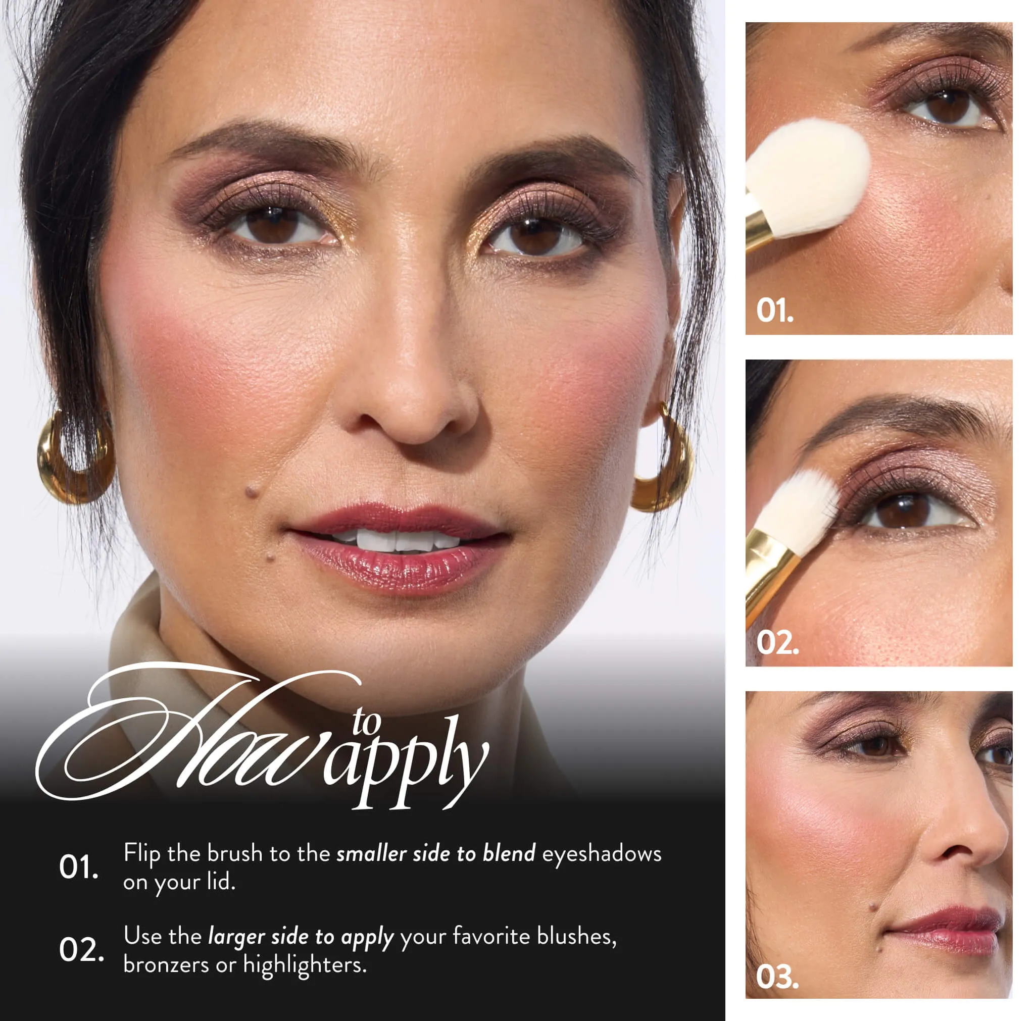 Dual-Ended Cheek   Eye Brush