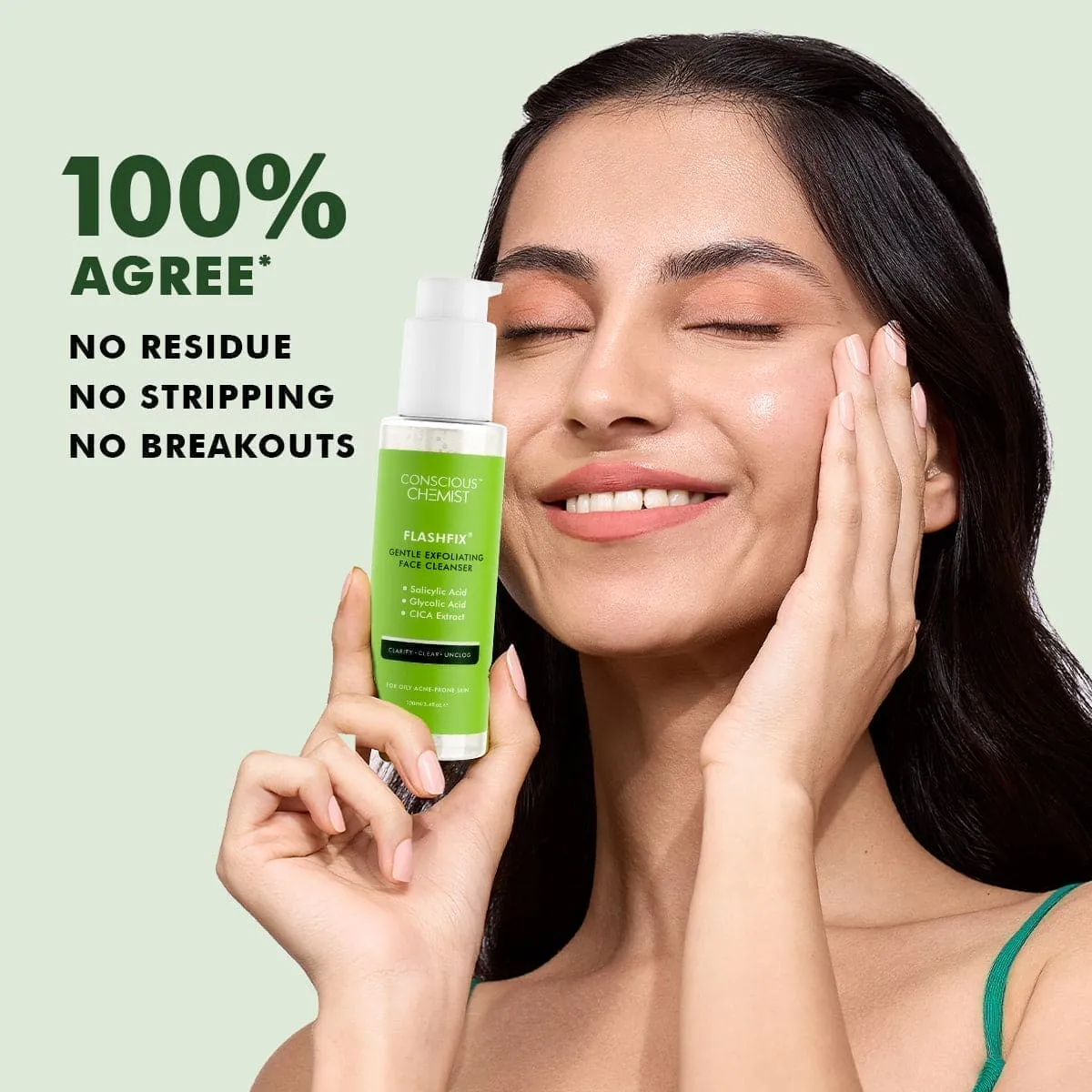 Exfoliating & Oil Control Face Wash | AHA, BHA & CICA Extract | 100 ml