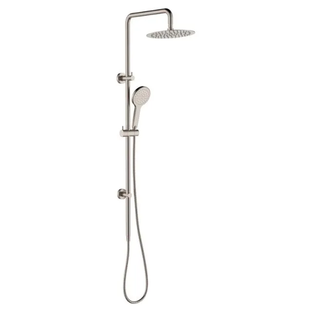 Fienza Kaya Twin Rail Shower Brushed Nickel
