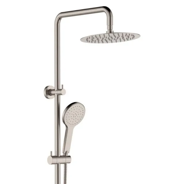 Fienza Kaya Twin Rail Shower Brushed Nickel