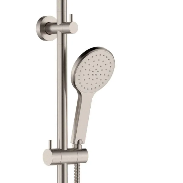 Fienza Kaya Twin Rail Shower Brushed Nickel