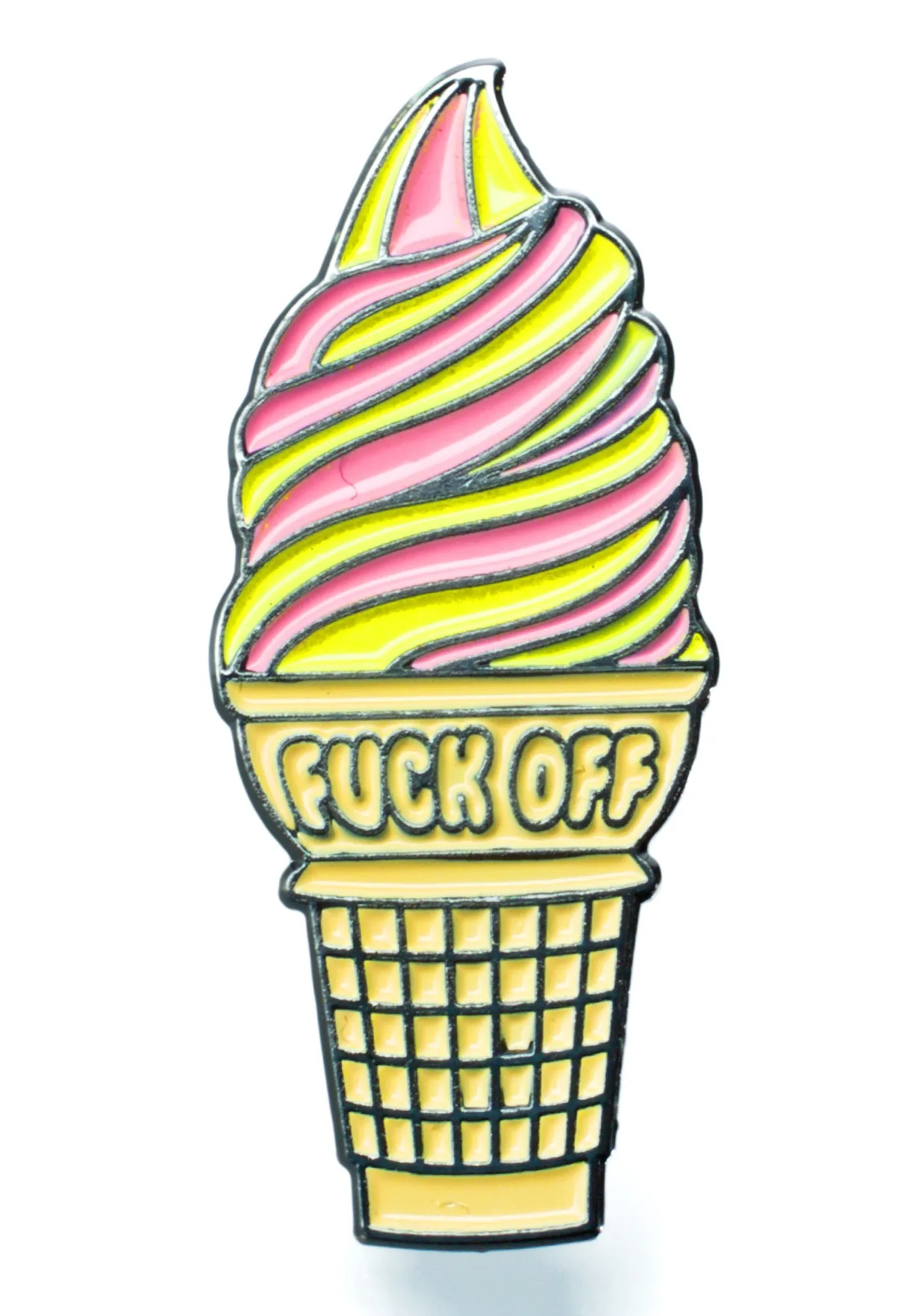 Fuck Off Ice Cream Cone Pin