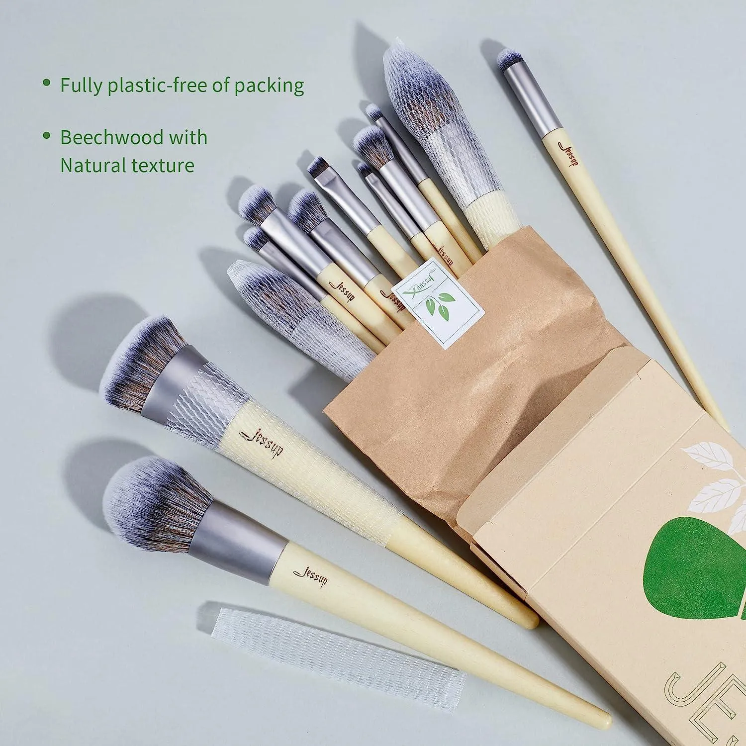 Jessup Vegan Makeup Brush Brush 12 Pieces