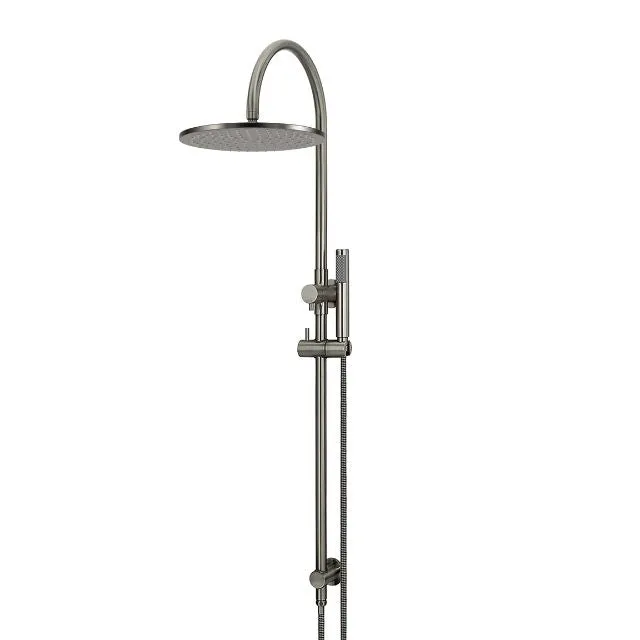 Meir Gooseneck Shower Set with 300mm rose, Single-Function Hand Shower Shadow