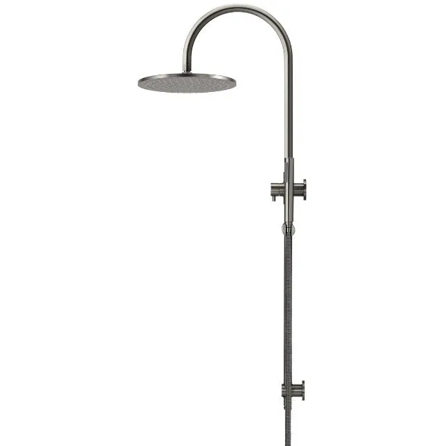 Meir Gooseneck Shower Set with 300mm rose, Single-Function Hand Shower Shadow
