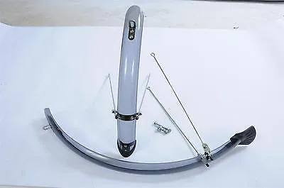 MIDI MUDGUARDS 700c HYBRID 28” TREKKING BIKES HALF SIZE 45mm CLEAR SMOKE COLOUR