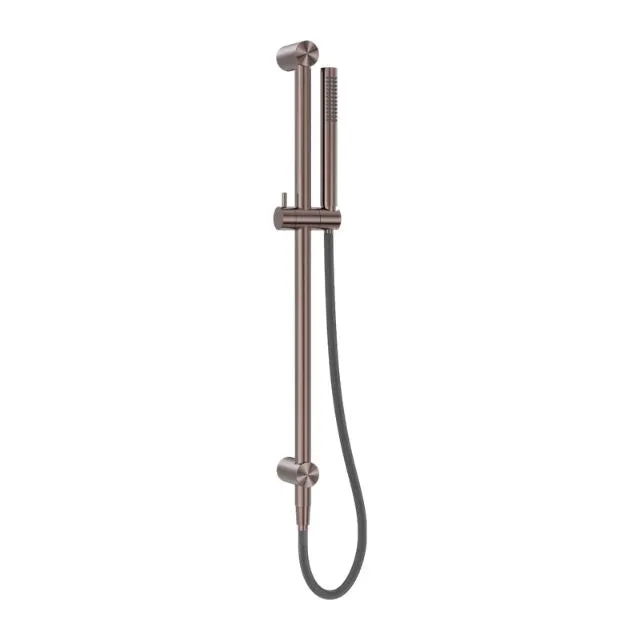 Nero Zen SS316L Shower Rail With Outdoor Shower Hose Brushed Bronze
