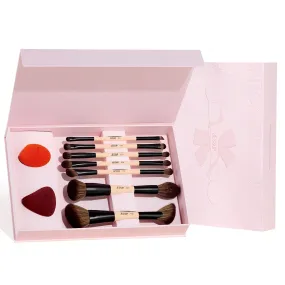 Peach Dust Perfection Beauty Kit zestaw dwustronnych pędzli do makijażu 7szt.   gąbeczki do makijażu 2szt. T506