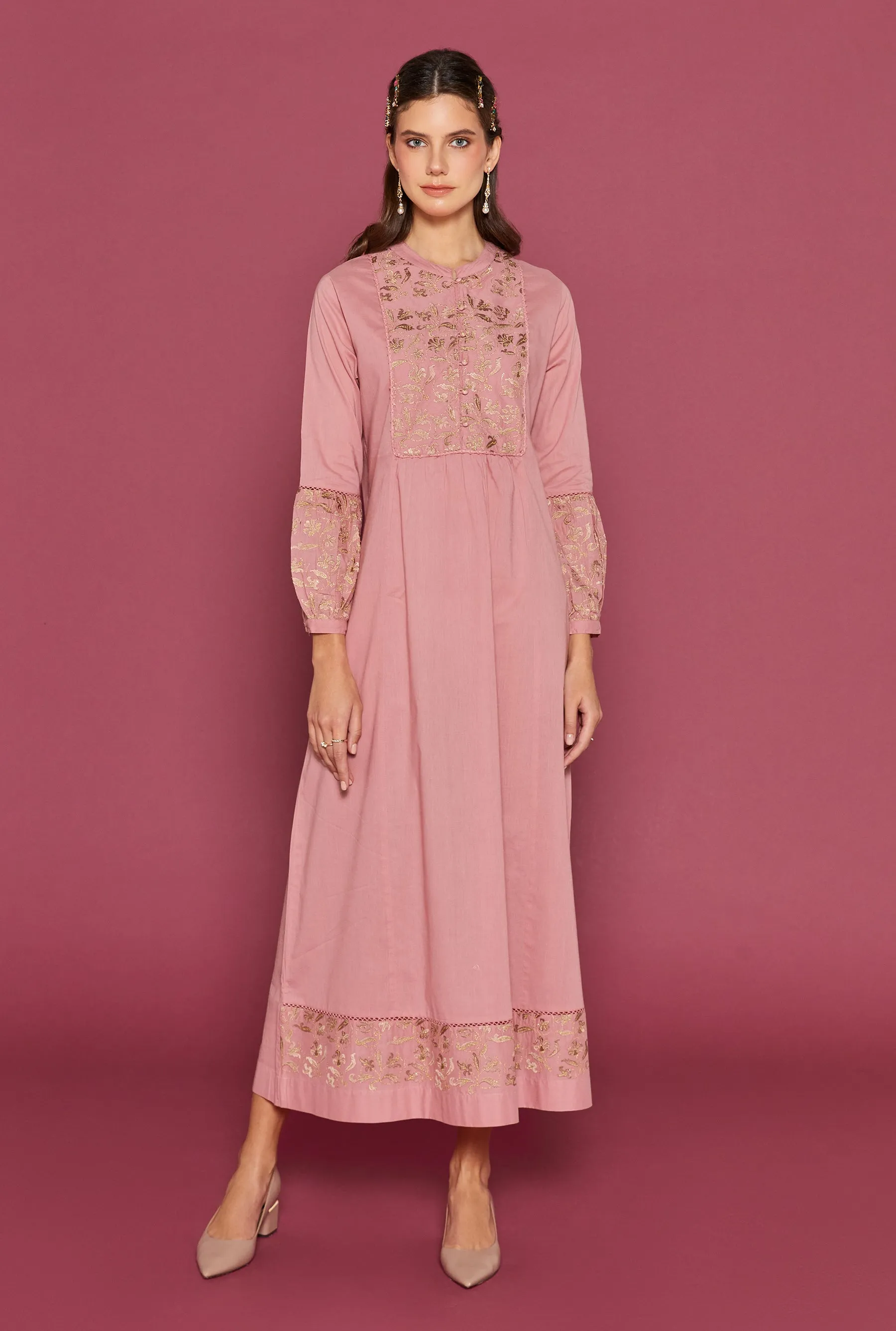 Perdita Rose Blush Kaftan