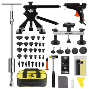 Professional PDR Car Dent Repair Kit with Glue Gun, Slide Hammer, and Bridge Tools