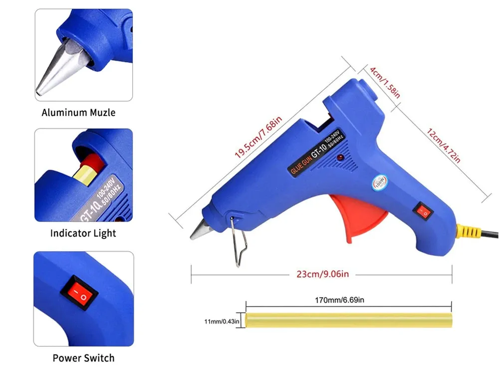 Professional PDR Car Dent Repair Kit with Glue Gun, Slide Hammer, and Bridge Tools