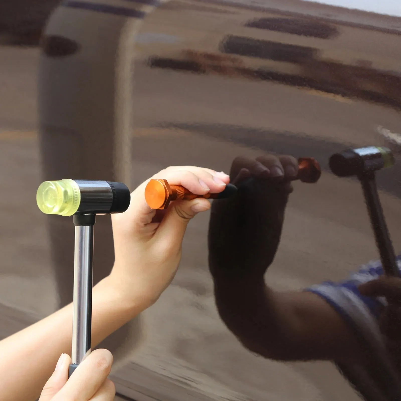 Professional PDR Car Dent Repair Kit with Glue Gun, Slide Hammer, and Bridge Tools