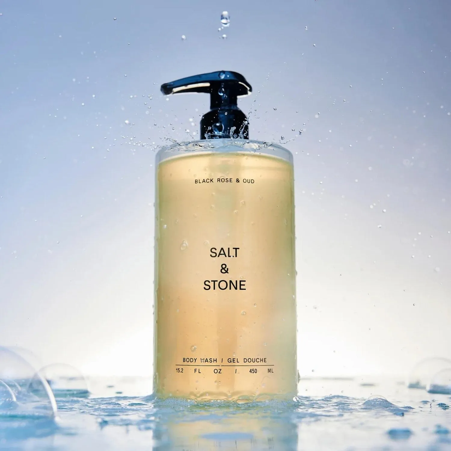 Salt & Stone Body Wash - Black Rose & Oud (Size Options)